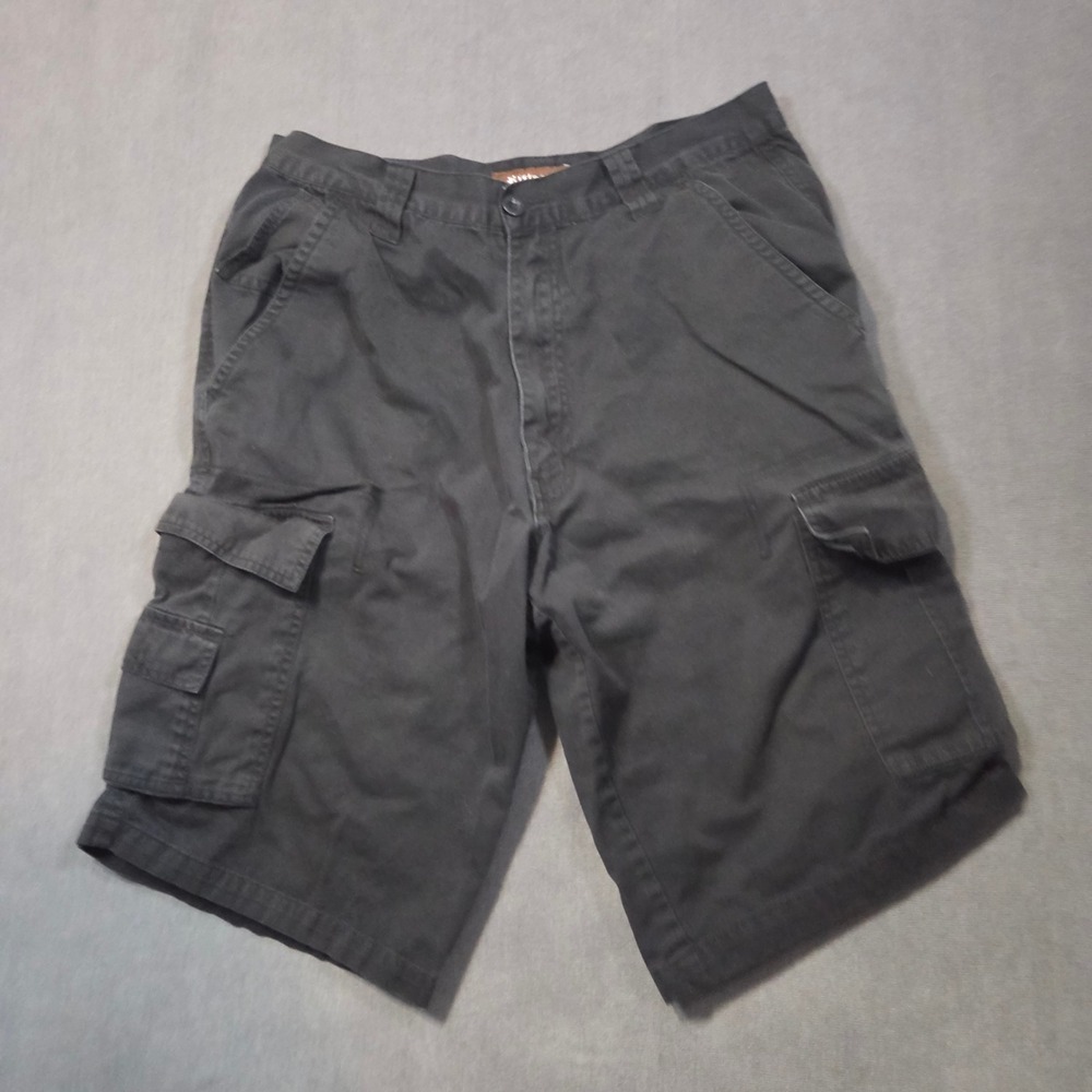 Riflessi Cargo Shorts Mens 34 Black Cotton Multi Pocket Casual Utility